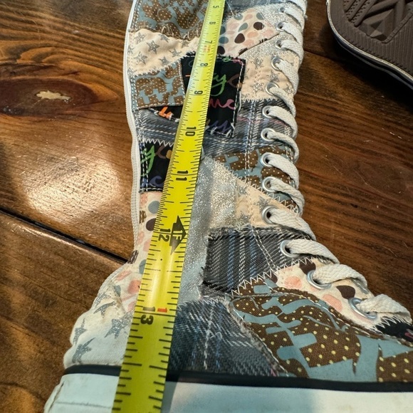 RARE Converse Knee High XXHI Patchwork sneaker Women's S6 UNIQUE & CUTE VINTAGE - Picture 14 of 16